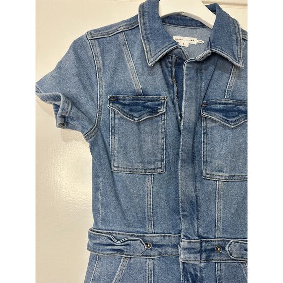 Good American Fit for Success Denim Jumpsuit Blue Wash Size Small NWT Nordstrom - Picture 6 of 16